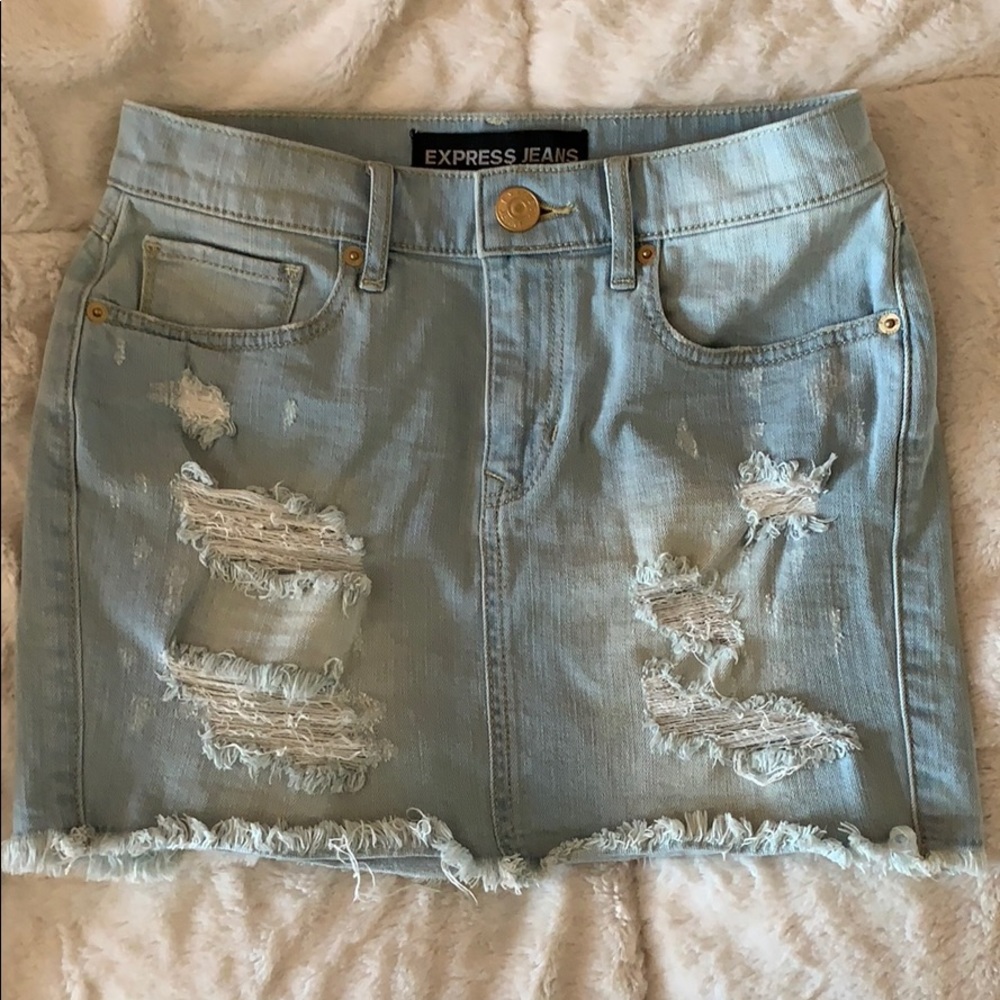 Ripped Jean skirt from Express Jeans